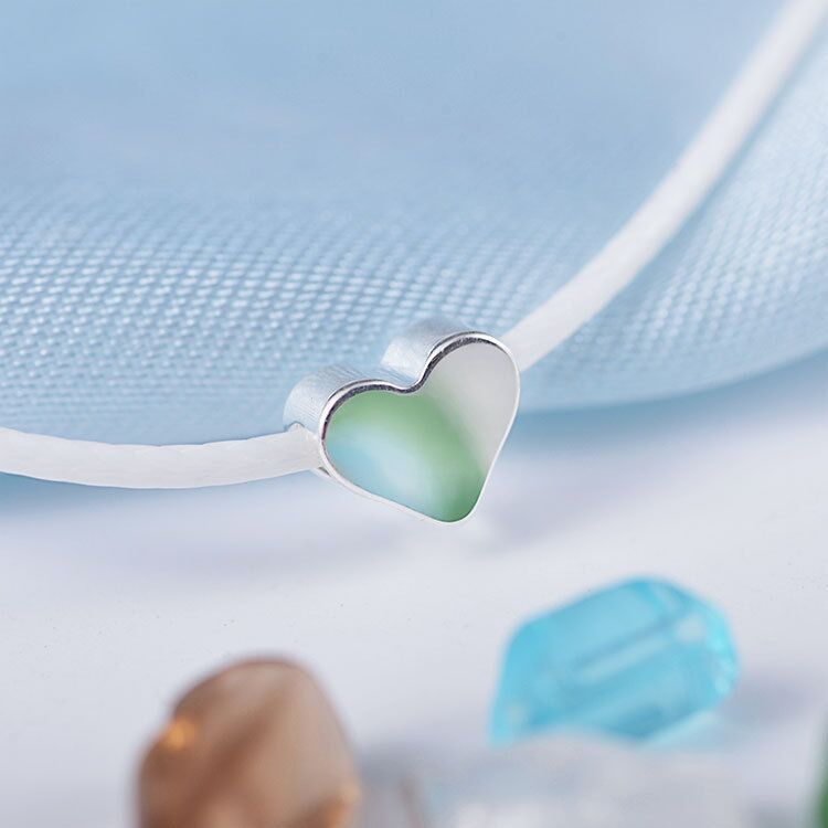 Light Steel Blue Heart Anklets